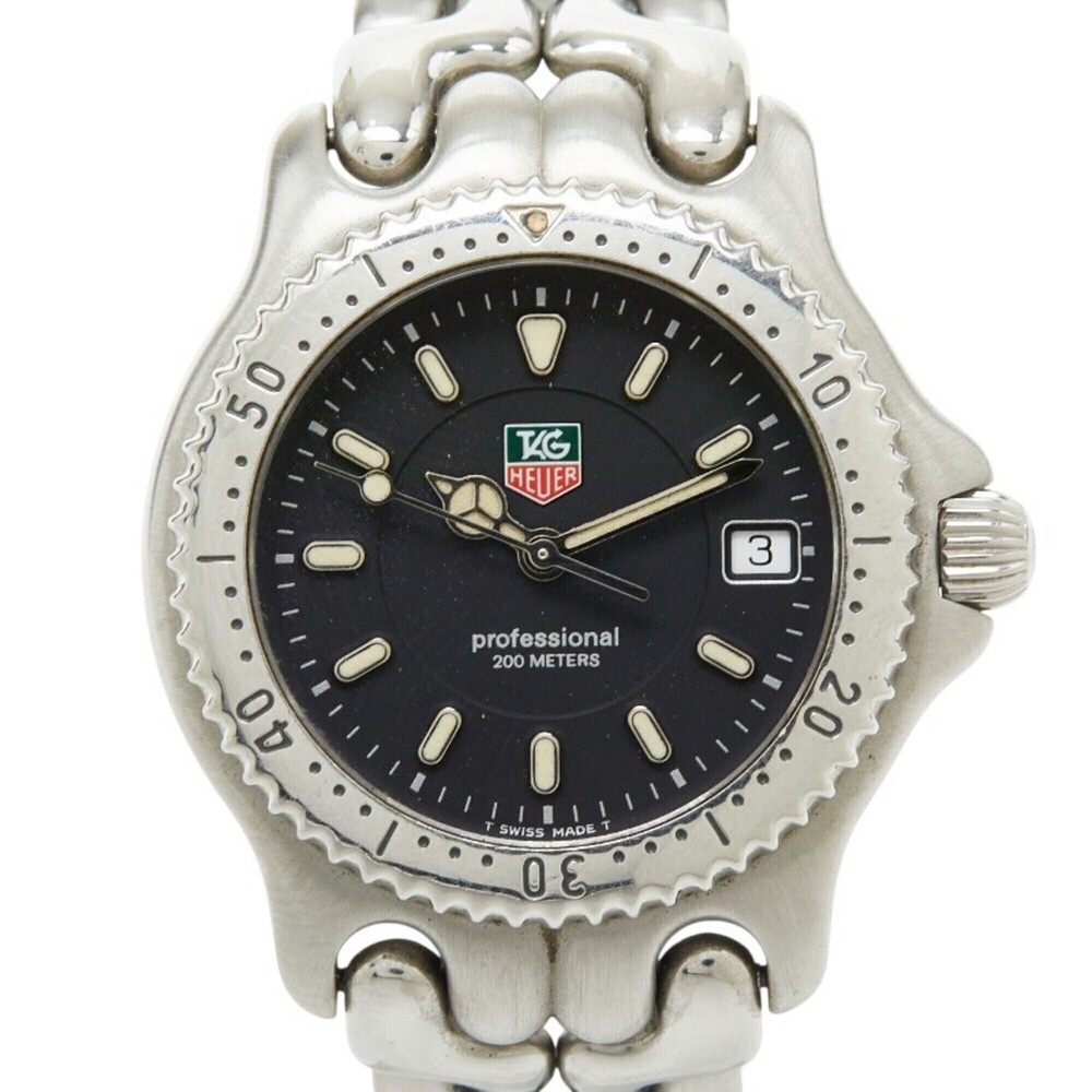 TAG Heuer Cell Professional 200 Boys' Watch WG1214-KO Quartz Black Dial Stain...